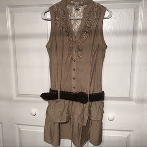 American Rag sleeveless dress, tan, size S